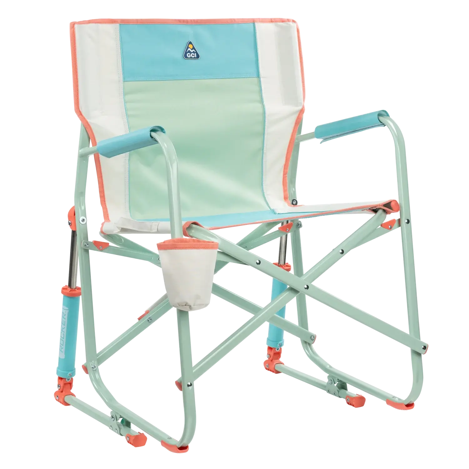 Patented Spring-Action Freestyle Rocker - Choice 711 - RoadTrip Rocker Smooth Motion Camp Chair - Ivory