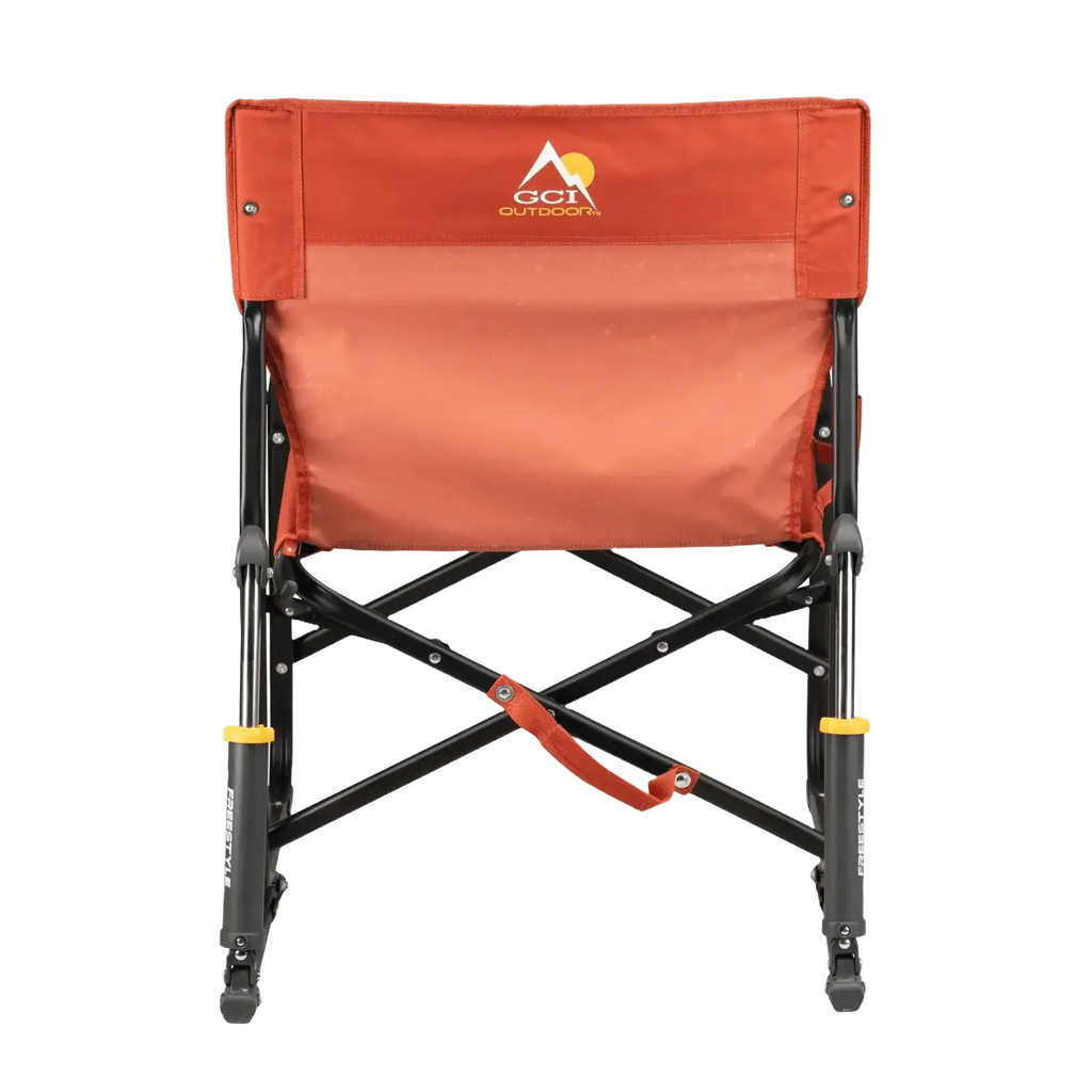 Smooth Motion Freestyle Rocker - Pumpkin Spice - Choice 373 - Patented Spring-Action Rocking Chair for Camping Detail