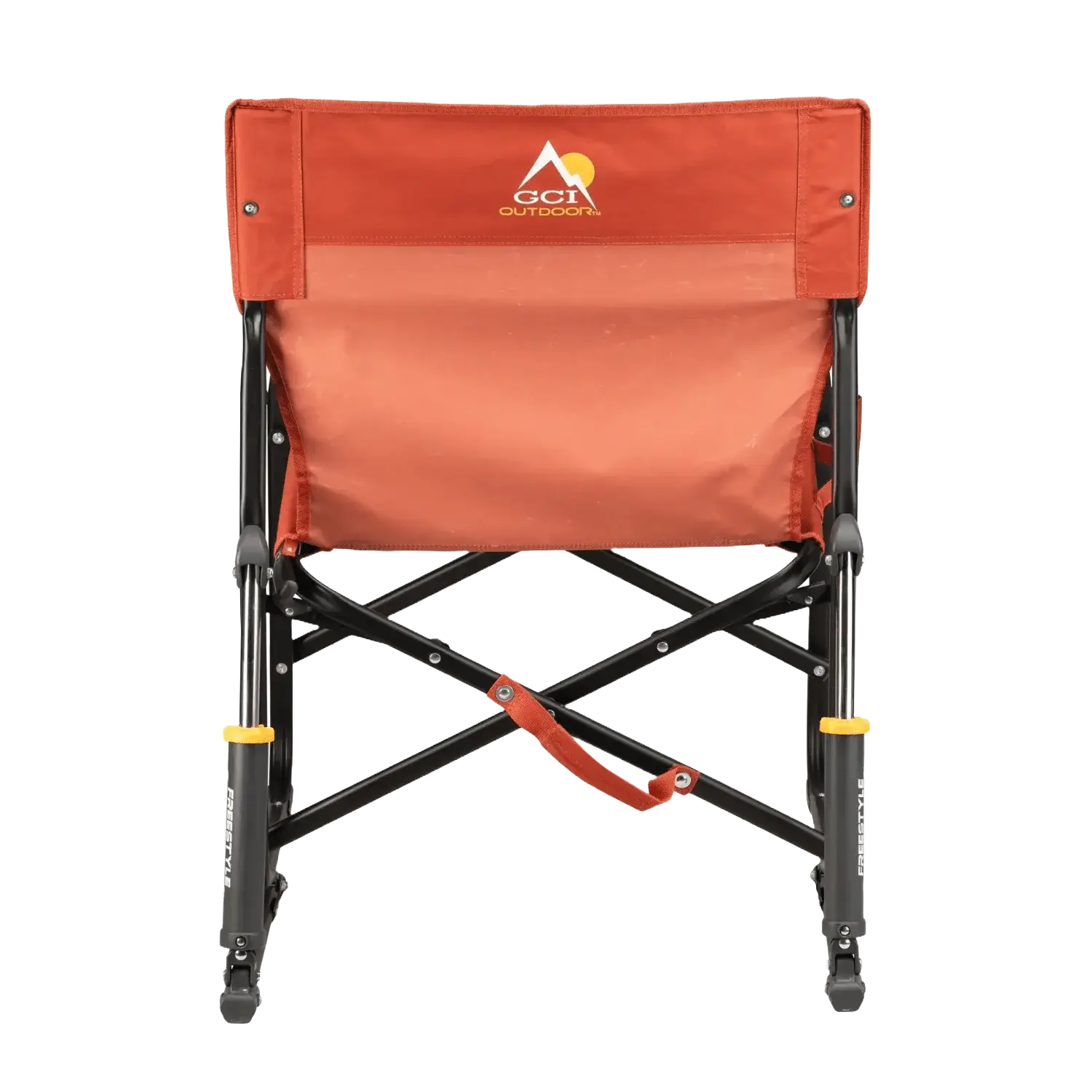 Smooth Motion Freestyle Rocker - Pumpkin Spice - Choice 373 - Patented Spring-Action Rocking Chair for Camping Detail