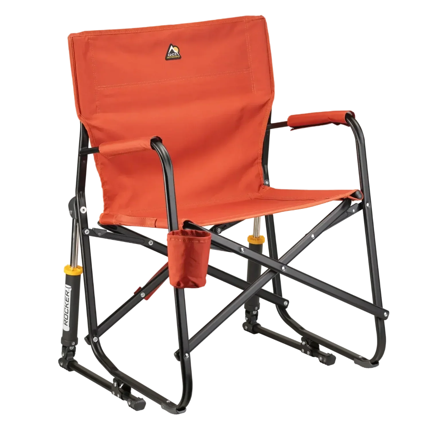 Smooth Motion Freestyle Rocker - Pumpkin Spice - Choice 373 - Patented Spring-Action Rocking Chair for Camping - Pumpkin Spice
