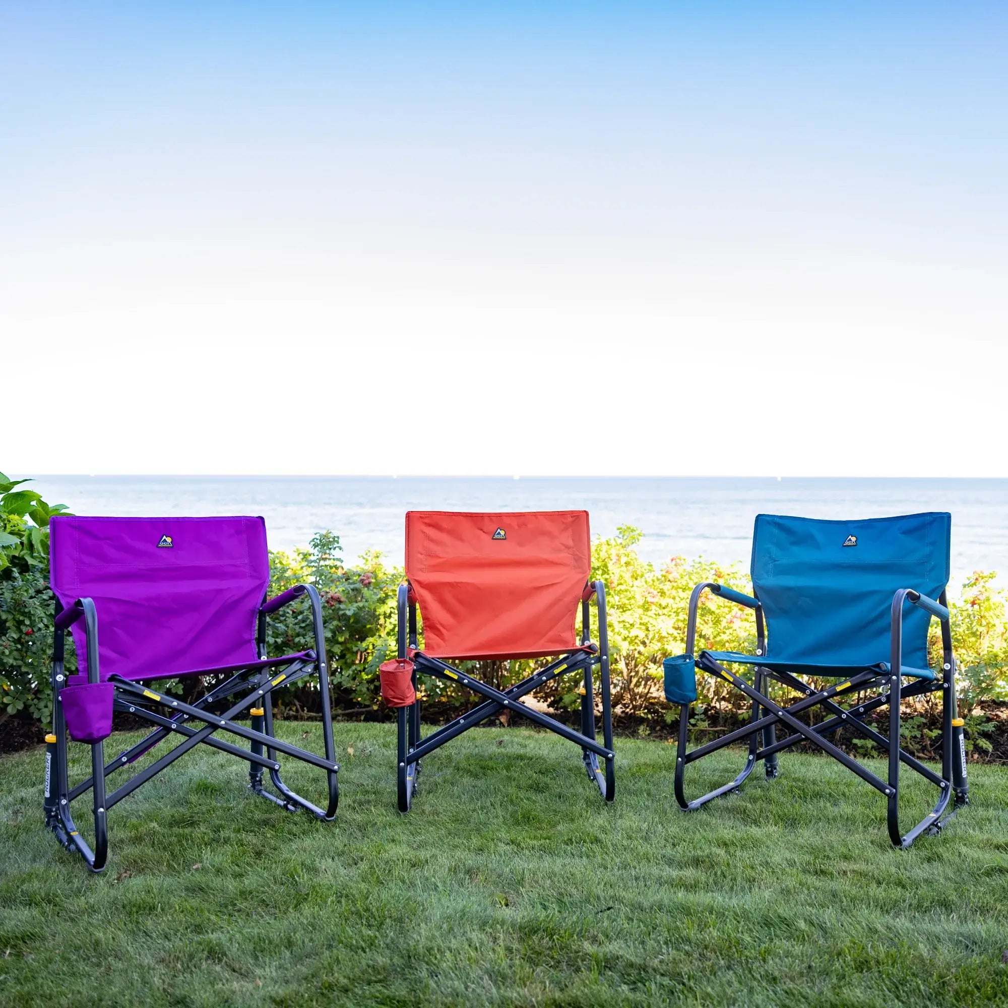 Smooth Motion Freestyle Rocker - Pumpkin Spice - Choice 373 - Patented Spring-Action Rocking Chair for Camping Detail