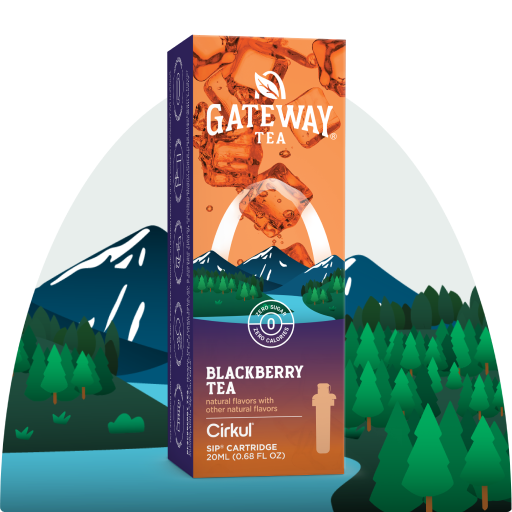 Zero-Calorie Gateway Blackberry Tea BDE1 - Sugar-Free Fruit Flavor Cartridge Refill - Default Title