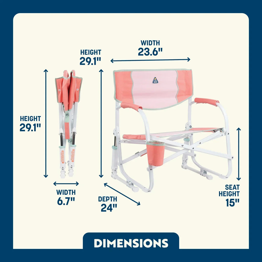 Luxury Camp Grab & Go Rocker - Choice 551 - RoadTrip Rocker Smooth Motion Camp Chair Detail