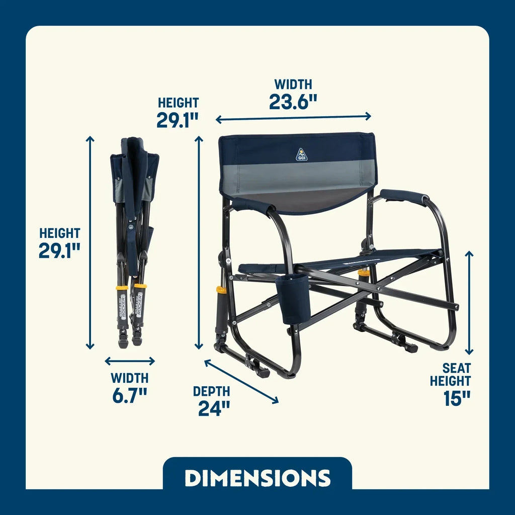 Luxury Camp Grab & Go Rocker - Choice 551 - RoadTrip Rocker Smooth Motion Camp Chair Detail
