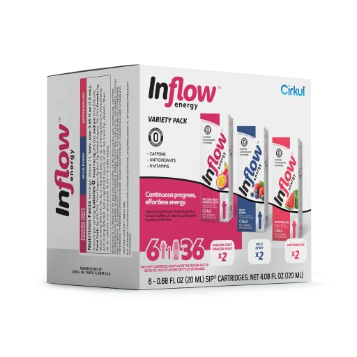 Vitamin-Infused Inflow Energy 6-Pack Variety Pack VCUW - Vitamin-Infused Natural Refreshing Flavor Core Detail