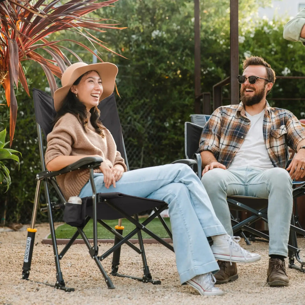 Heavy-Duty Freestyle RoadTrip Rocker - Choice 855 - Heavy-Duty Kickback Rocker with Beverage Holder Detail