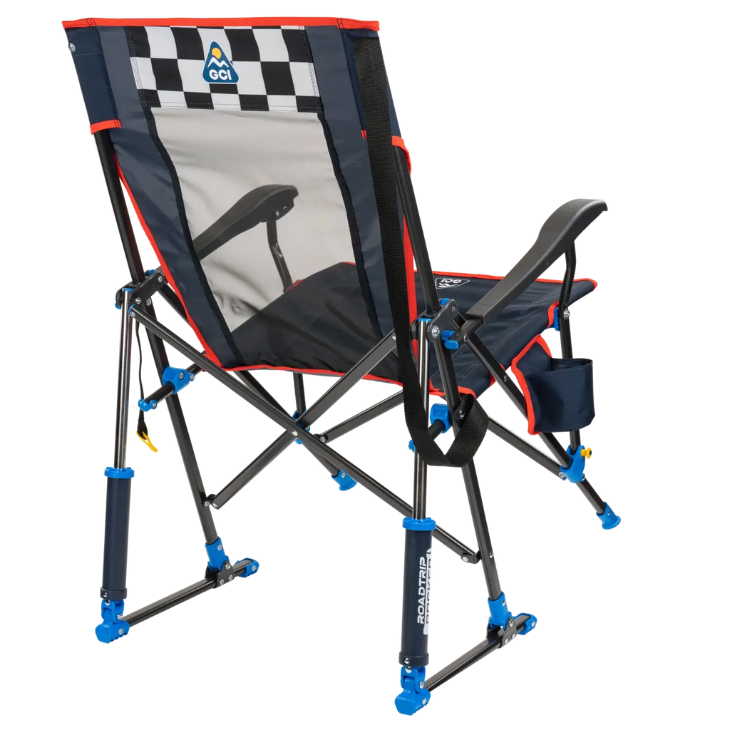 Heavy-Duty Freestyle RoadTrip Rocker - NASCAR For Him - Choice 453 - Patented Spring-Action Rocking Chair for Camping Detail