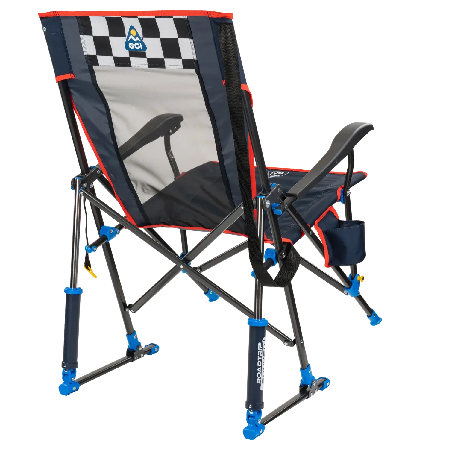 Heavy-Duty Freestyle RoadTrip Rocker - NASCAR For Him - Choice 453 - Patented Spring-Action Rocking Chair for Camping Detail