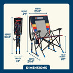 Heavy-Duty Freestyle RoadTrip Rocker - NASCAR For Him - Choice 453 - Patented Spring-Action Rocking Chair for Camping Detail