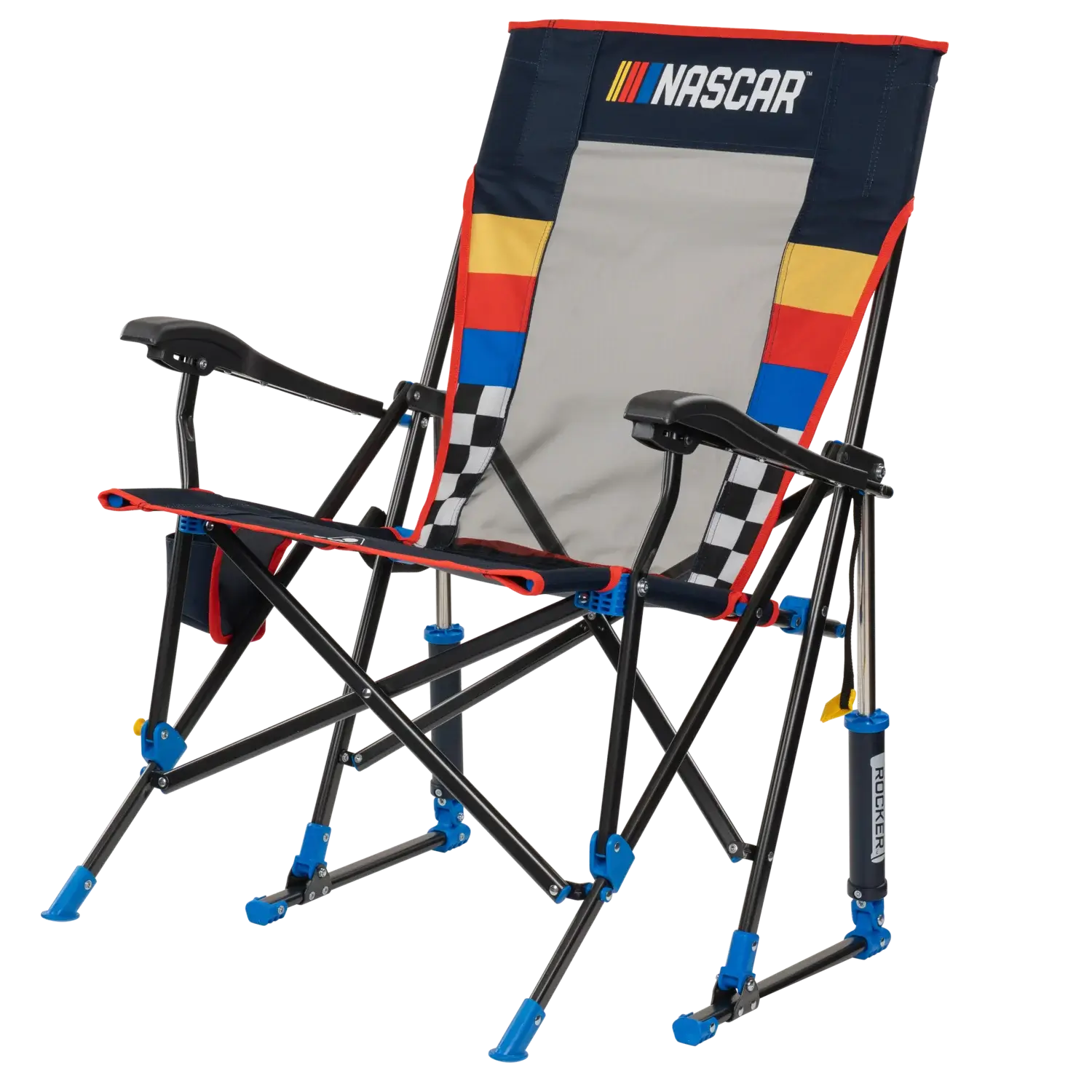 Heavy-Duty Freestyle RoadTrip Rocker - NASCAR For Him - Choice 453 - Patented Spring-Action Rocking Chair for Camping Detail