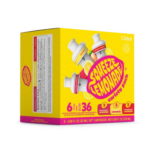 Vitamin-Infused Squeeze Lemonade 6-Pack Variety Pack 3TLS - Vitamin-Infused Natural Refreshing Flavor Core Detail