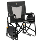 Premium All-Weather Stowaway Rocker with Side Table - Choice 253 - Heavy-Duty Kickback Rocker with Beverage Holder Detail