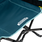 Premium All-Weather Stowaway Rocker with Side Table - Choice 253 - Heavy-Duty Kickback Rocker with Beverage Holder Detail